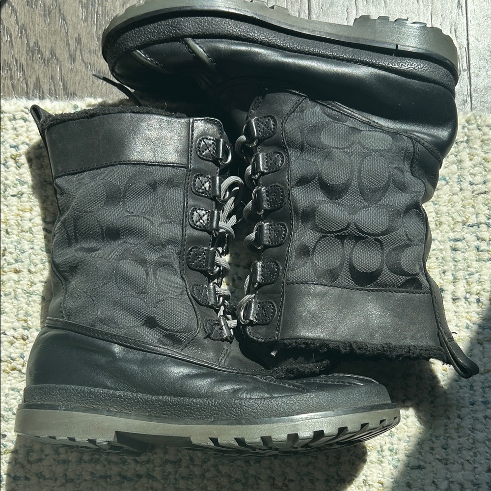 Coach Laura Signature Lace Up Boots